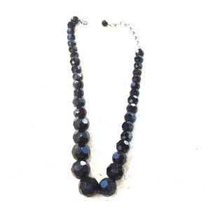 Black bead necklace